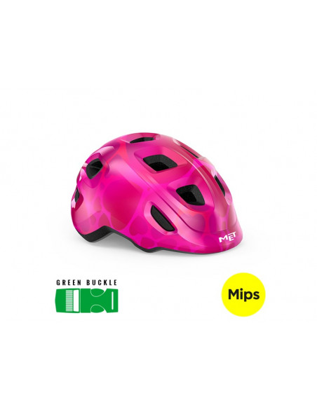 Hjälm  MET Hooray MIPS  Pink Hearts  Storlek: 52-55cm