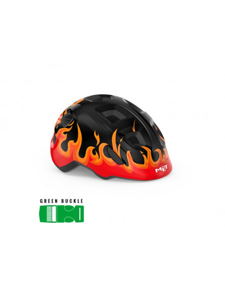 Hjälm  MET Hooray  Black Flames  Storlek: 52-55cm