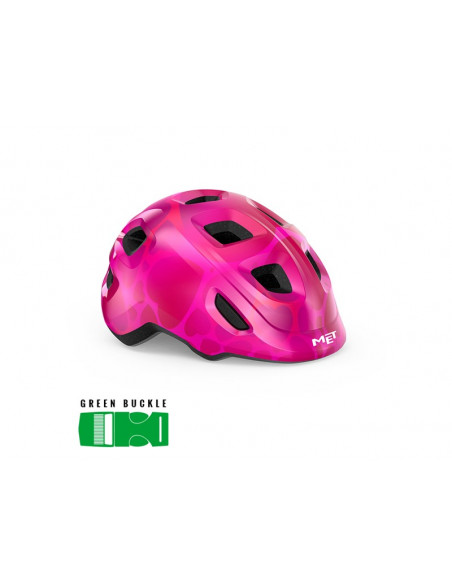 Hjälm  MET Hooray  Pink Hearts  Storlek: 52-57cm