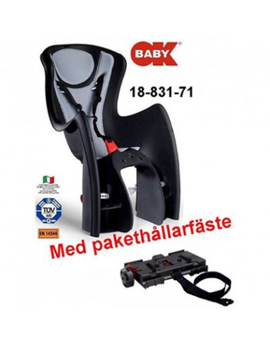 Barnsits  OKBaby Baby Shield  Pakethållarfäste  Svart/Grå